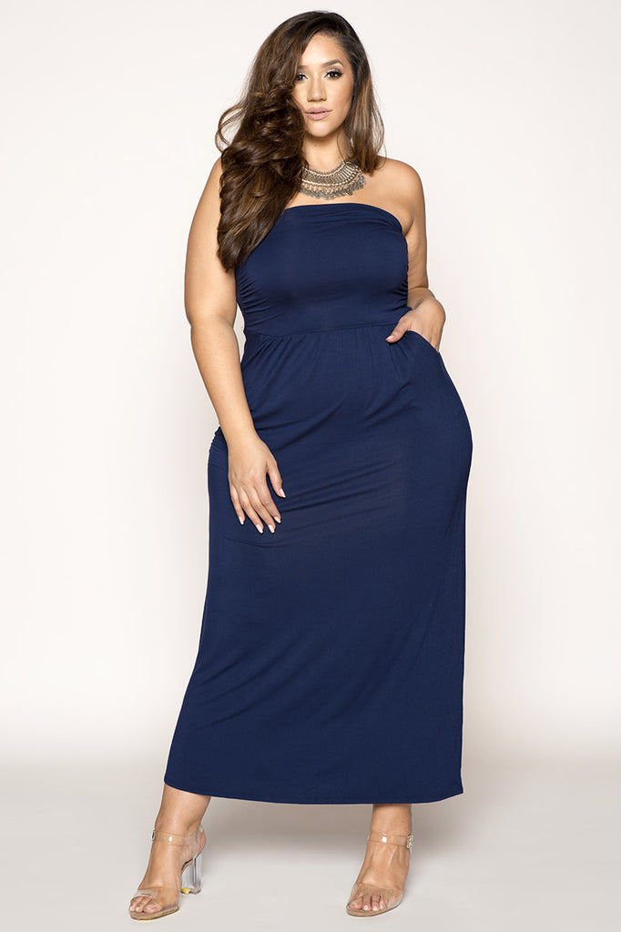 Strapless Tube Top Maxi Dress – CurveGirl